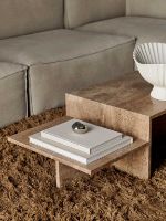 Billede af Ferm Living Distinct Coffee Table 35x100 cm - Dark Brown Travertine