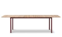 Billede af Fredericia Furniture 6632 Plan Table Extendable 100x260 cm - Lysolieret Eg/Bordeaux