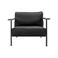 Billede af Wendelbo Aero Loungestol Large SH: 43 cm - Parma Læder/Sort