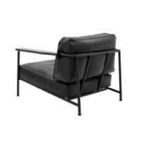 Billede af Wendelbo Aero Loungestol Large SH: 43 cm - Parma Læder/Sort