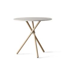 Billede af Eberhart Furniture Aldric Café Table Ø: 80 cm - Light Concrete/Light Oak