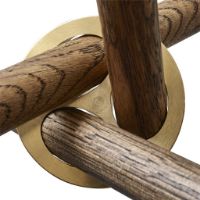 Billede af Eberhart Furniture Bertha Coffee Table Ø: 90 cm - Dark Concrete/Dark Oak