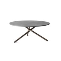 Billede af Eberhart Furniture Edda Coffee Table Ø: 105 cm - Dark Concrete/Dark Oak