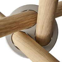 Billede af Eberhart Furniture Edda Coffee Table Ø: 105 cm - Light Concrete/Light Oak