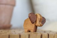 Billede af FableWood Lille Elefant 8x11 cm - Eg  OUTLET