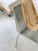 Billede af Thorup Copenhagen Noel Wool Chair SH: 46 cm - Stål/Grå