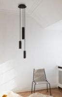 Billede af Thorup Copenhagen Patrone Pendant Cluster 3-Light Ø: 22 cm - Sortbruneret Messing