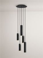 Billede af Thorup Copenhagen Patrone Pendant Cluster 5-Light  Ø: 33 cm - Sortbruneret Messing