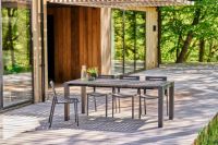 Billede af Mindo 111 Dining Table Extension 162x90 cm w. 4 Mindo 112 Chairs - Dark Grey