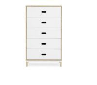 Billede af Normann Copenhagen Kabino Kommode 5 Skuffer H: 127 cm - Hvid