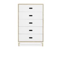 Vis detaljer for Normann Copenhagen Kabino Kommode 5 Skuffer H: 127 cm - Hvid Billede af Normann Copenhagen Kabino Kommode 5 Skuffer H: 127 cm - Hvid