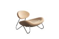 Billede af Woud Meadow Lounge Chair SH: 37 cm - Duet Leather Brown/Chrome