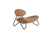 Billede af Woud Meadow Lounge Chair SH: 37 cm - Envy Leather Cognac/Black