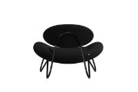 Billede af Woud Meadow Lounge Chair SH: 37 cm - Hallingdal Black/Black