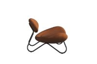 Billede af Woud Meadow Lounge Chair SH: 37 cm - Envy Leather Cognac/Black
