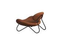 Billede af Woud Meadow Lounge Chair SH: 37 cm - Envy Leather Cognac/Black