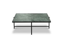 Billede af HANDVÄRK FURNITURE Coffee Table 90 L: 96 D: 96 H: 32 cm - Sort Stel / Grøn Marmor