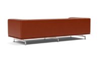 Billede af Fredericia Furniture 4511 Delphi 3 Pers. Sofa L: 240 cm - Læder Cera 905 Russet Brown/Børstet Aluminium