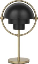 Billede af GUBI Multi-Lite Portable Lampe H: 30 cm - Brass/Black Semi Matt