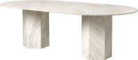 Billede af GUBI Epic Dining Table Elliptical 240x120 cm - Travertine/Neutral White