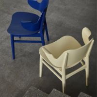 Billede af Warm Nordic Gesture Spisebordsstol SH: 46 cm - Dark Blue