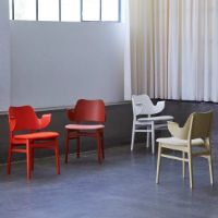 Billede af Warm Nordic Gesture Spisebordsstol Ryg- og Sædepolstret SH: 46 cm - Sour Yellow