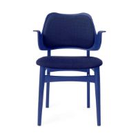 Billede af Warm Nordic Gesture Spisebordsstol Ryg- og Sædepolstret SH: 46 cm - Dark Blue