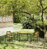 Billede af Normann Copenhagen Outdoor Vig Robinie Bord 90x90 cm - Sort