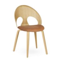 Billede af Vermund VL1100 Spisebordsstol SH: 46 cm - Olieret Eg/Dunes Cognac Læder