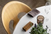 Billede af Vermund VL1100 Spisebordsstol SH: 46 cm - Olieret Eg/Lysegrå Re-Wool