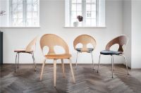 Billede af Vermund VL1100 Spisebordsstol SH: 46 cm - Olieret Eg/Lysegrå Re-Wool