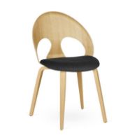 Billede af Vermund VL1100 Spisebordsstol SH: 46 cm - Olieret Eg/Sort Re-Wool