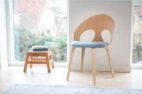 Billede af Vermund VL1100 Spisebordsstol SH: 46 cm - Olieret Eg/Sort Re-Wool