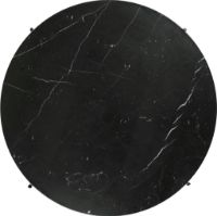 Billede af GUBI TS Coffee Table Ø: 80 cm - Polished Steel/Black Marquina Marble