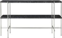 Billede af GUBI TS Console 120x30 cm - Polished Steel/Black Marquina Marble