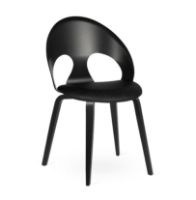 Billede af Vermund VL1100 Spisebordsstol SH: 46 cm - Sortbejdset Eg/Sierra Sort Læder