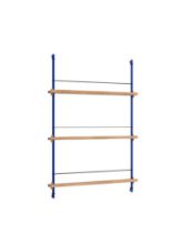 Billede af Moebe Magazine Shelving 123x85 cm - Oak/Deep Blue
