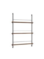 Billede af Moebe Magazine Shelving 123x85 cm - Smoked Oak/Black