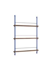 Billede af Moebe Magazine Shelving 123x85 cm - Smoked Oak/Deep Blue