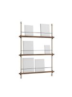 Billede af Moebe Magazine Shelving 123x85 cm - Smoked Oak/Warm Grey