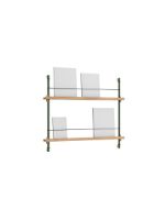 Billede af Moebe Magazine Shelving 73x85 cm - Oak/Deep Blue