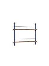 Billede af Moebe Magazine Shelving 73x85 cm - Smoked Oak/Deep Blue