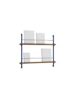 Billede af Moebe Magazine Shelving 73x85 cm - Smoked Oak/Deep Blue