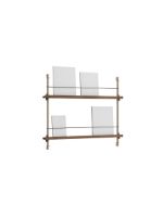 Billede af Moebe Magazine Shelving 73x85 cm - Smoked Oak/Warm Grey