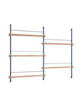 Billede af Moebe Magazine Shelving 123x162 cm - Oak/Deep Blue