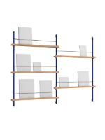 Billede af Moebe Magazine Shelving 123x162 cm - Oak/Deep Blue