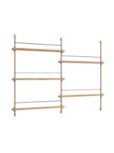 Billede af Moebe Magazine Shelving 123x162 cm - Oak/Warm Grey
