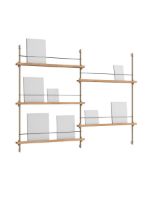 Billede af Moebe Magazine Shelving 123x162 cm - Oak/Warm Grey