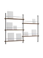 Billede af Moebe Magazine Shelving 123x162 cm - Smoked Oak/Black