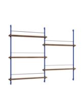 Billede af Moebe Magazine Shelving 123x162 cm - Smoked Oak/Deep Blue